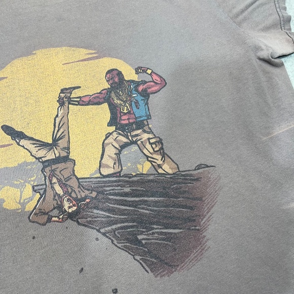 Mr T Shirt Mens Extra Large Brown Fool King Lion King 80s TV Show Distressed - Picture 8 of 16